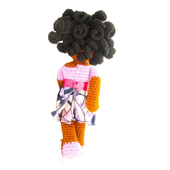 Ife Wearing Kitenge Skirt from Ms Kenya Doll Custom-Made Collection - Picture 4 of 5